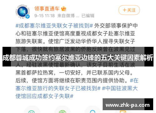 成都蓉城成功签约塞尔维亚边锋的五大关键因素解析