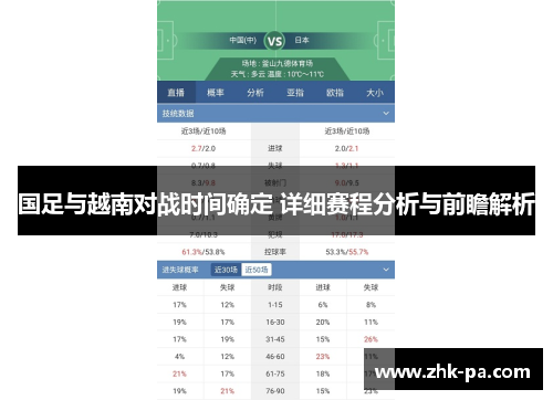国足与越南对战时间确定 详细赛程分析与前瞻解析